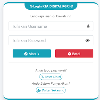 Register PGRI Kiaracondong - Persatuan Guru Republik Indonesia Cabang Kiaracondong